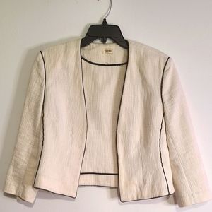 L' Agence black silk trim jacket.